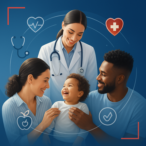 Atención preventiva con médico y familia